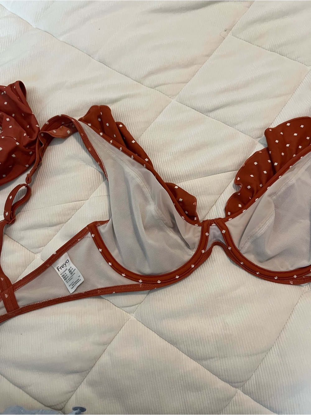 Freya Rust Orange Ruffle Two-Piece Swim Set - Picture 5 of 6